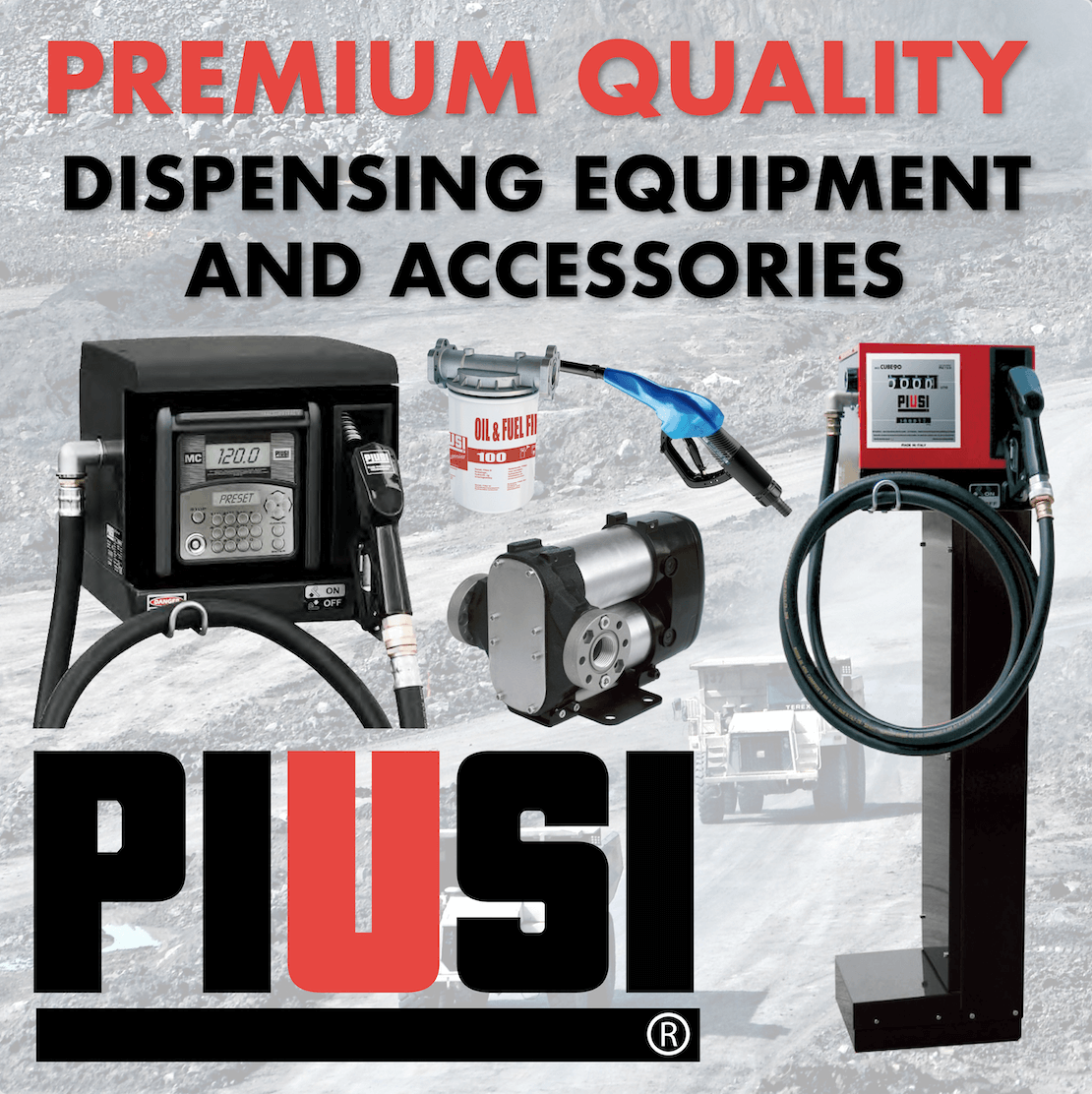 PIUSI solutions for transferring, refilling and measuring lubricants. fuels and liquids